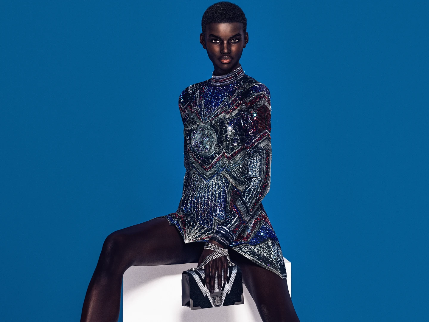 Shudu in a solo composition from the 2018 Virtual Balmain Army campaign.
