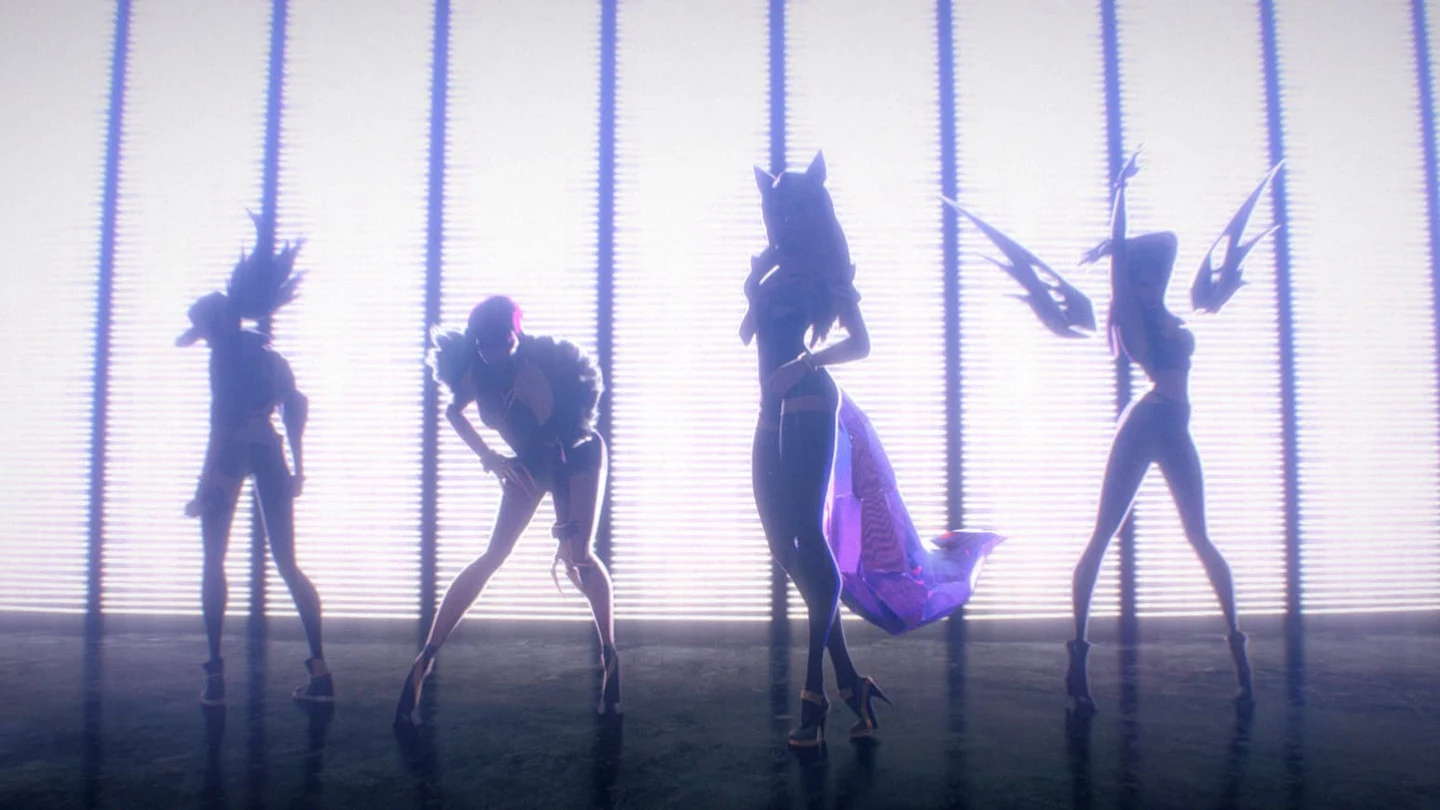 Frame from K/DA's POP/STARS music video in Fortiche Production's project gallery.