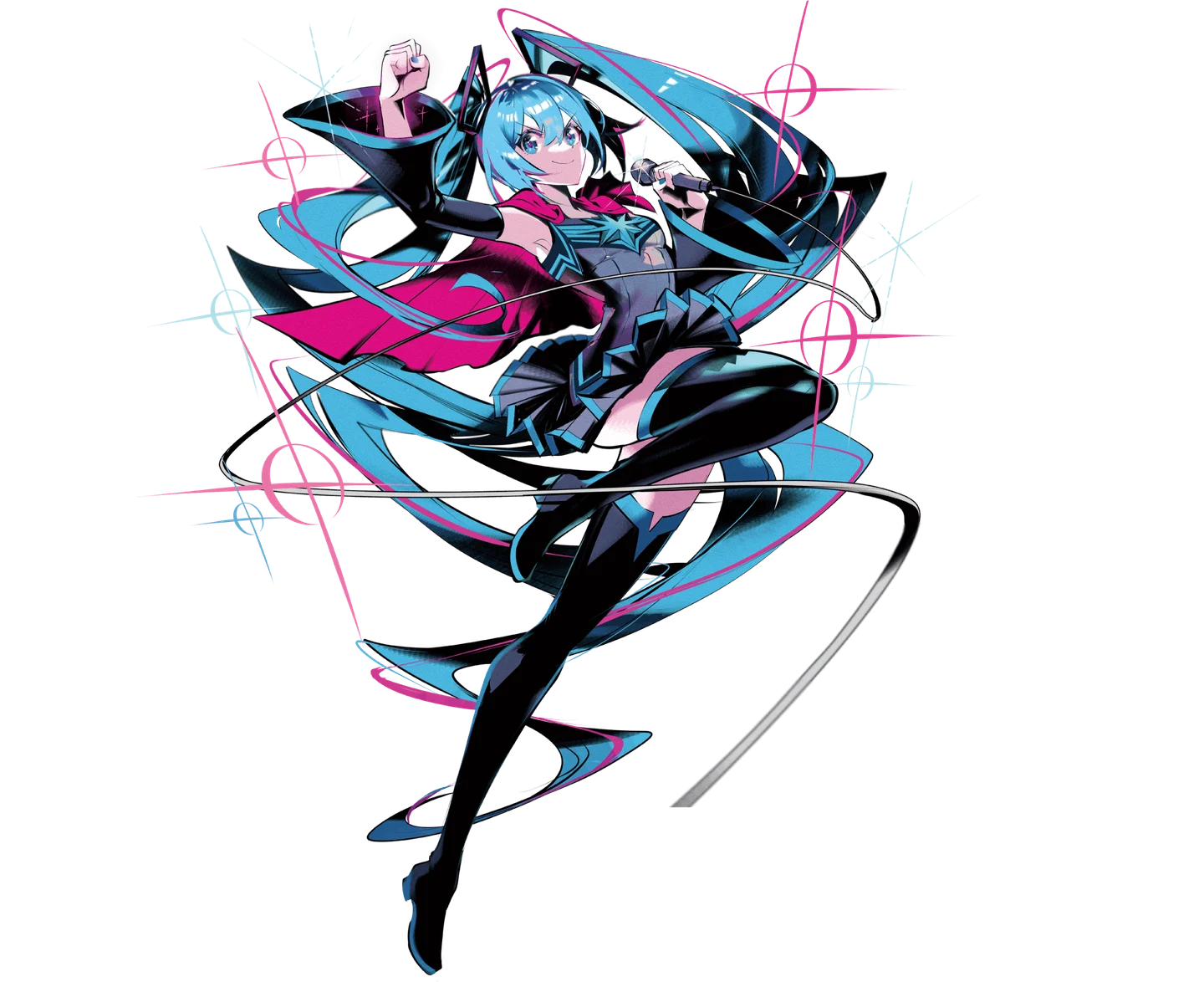 Official Hatsune Miku character artwork for MIKU EXPO 2024 North America; not a concert photograph.
